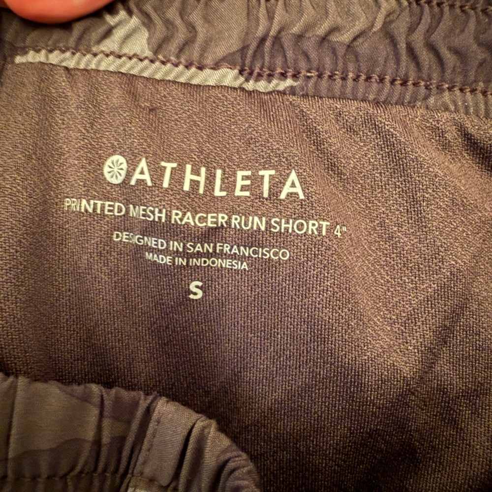 Athleta Camo Mesh Racer Shorts - Picture 4 of 4